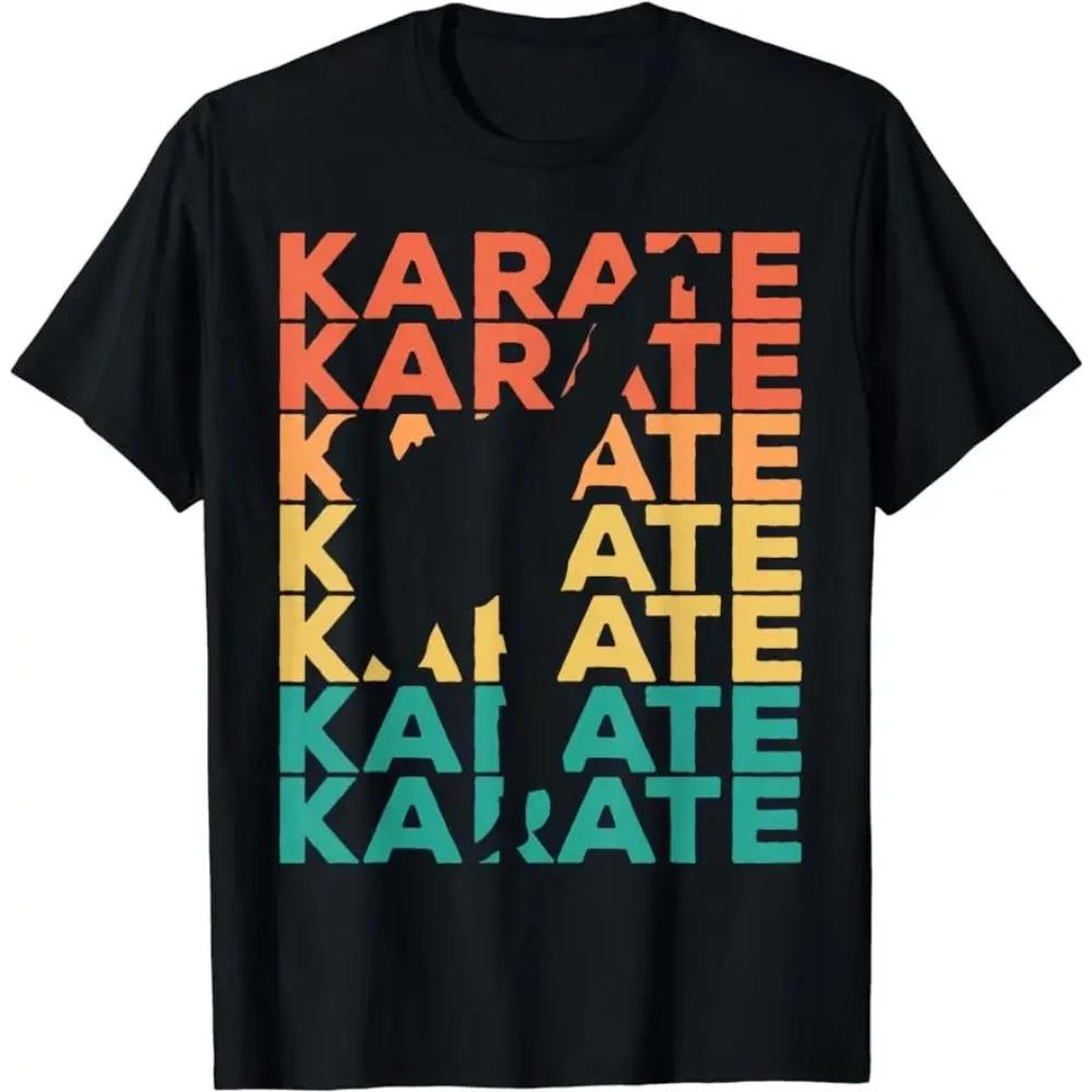 Stile Unisex Camicie Per Donna Uomo Classico Magliette A Maniche Corte Karate Taekwondo Ragazza Donna Karate Kick Tshirt