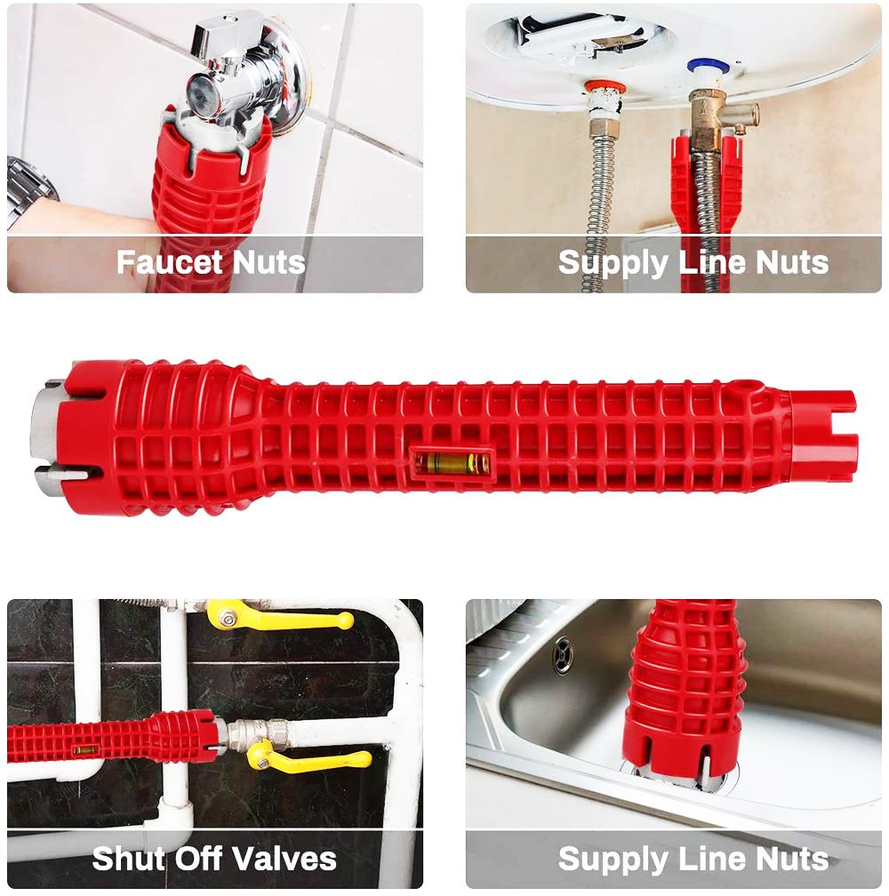 8 In 1 Multi Key Flume Magic Wrench Sink Plumbing Tools Magic Wrench 8 In 1 Multifunctional English Key Plumbing Wrench Tool