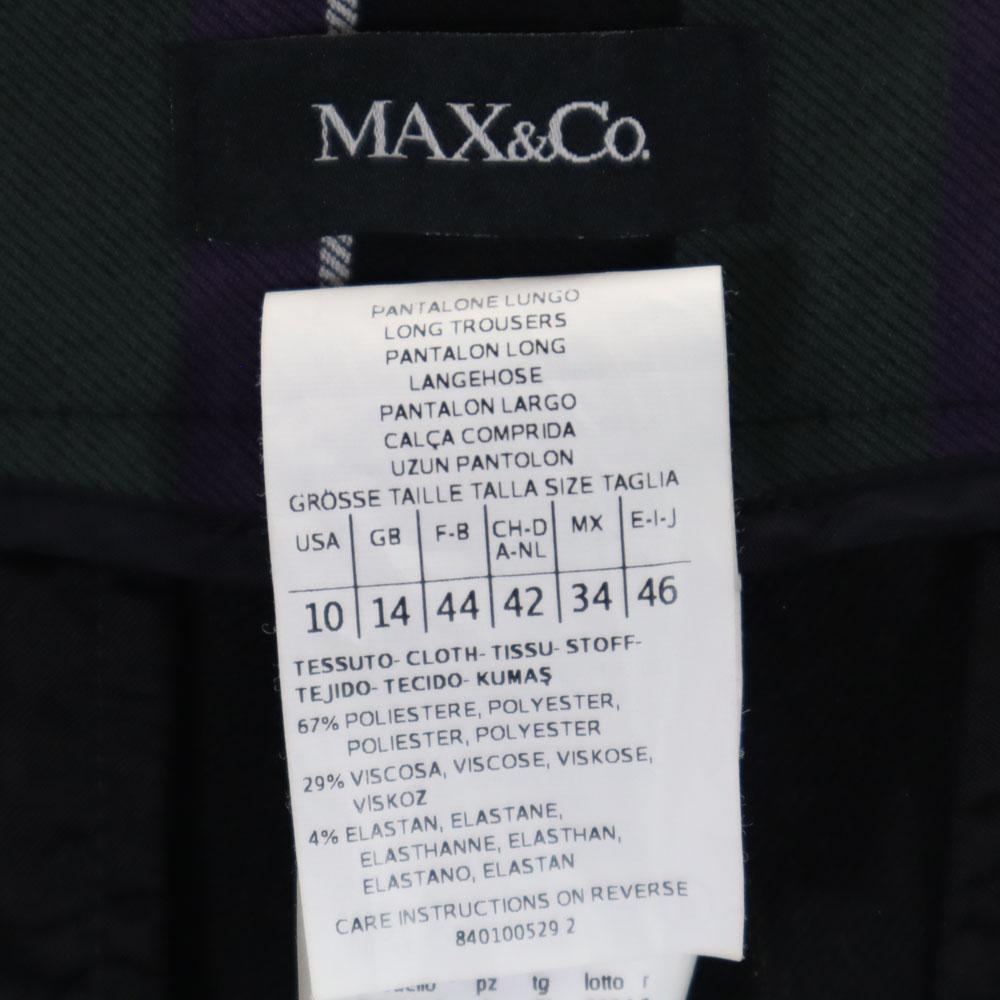 MAX&CO Made In Bulgaria Striped Pattern Tapered Trousers Pants 46 Women Used