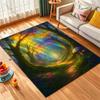 1PC Enchanted Rainbow Forest Path Print Carpet Rug for Living Room Bedroom Sofa Doormat Home Decor Non-slip Floor Mat
