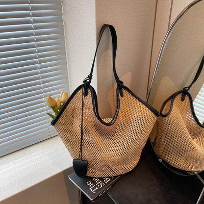 Large Capacity Woven Tote Bag Women's Summer New Versatile Commuter Underarm Bag Niche Design Shoulder Bag Tide