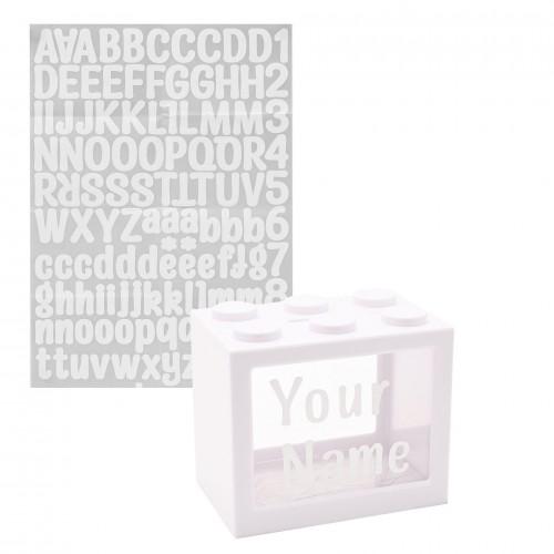 Celebrations Bank Blox Personalisable Alphabet Money Pot Set