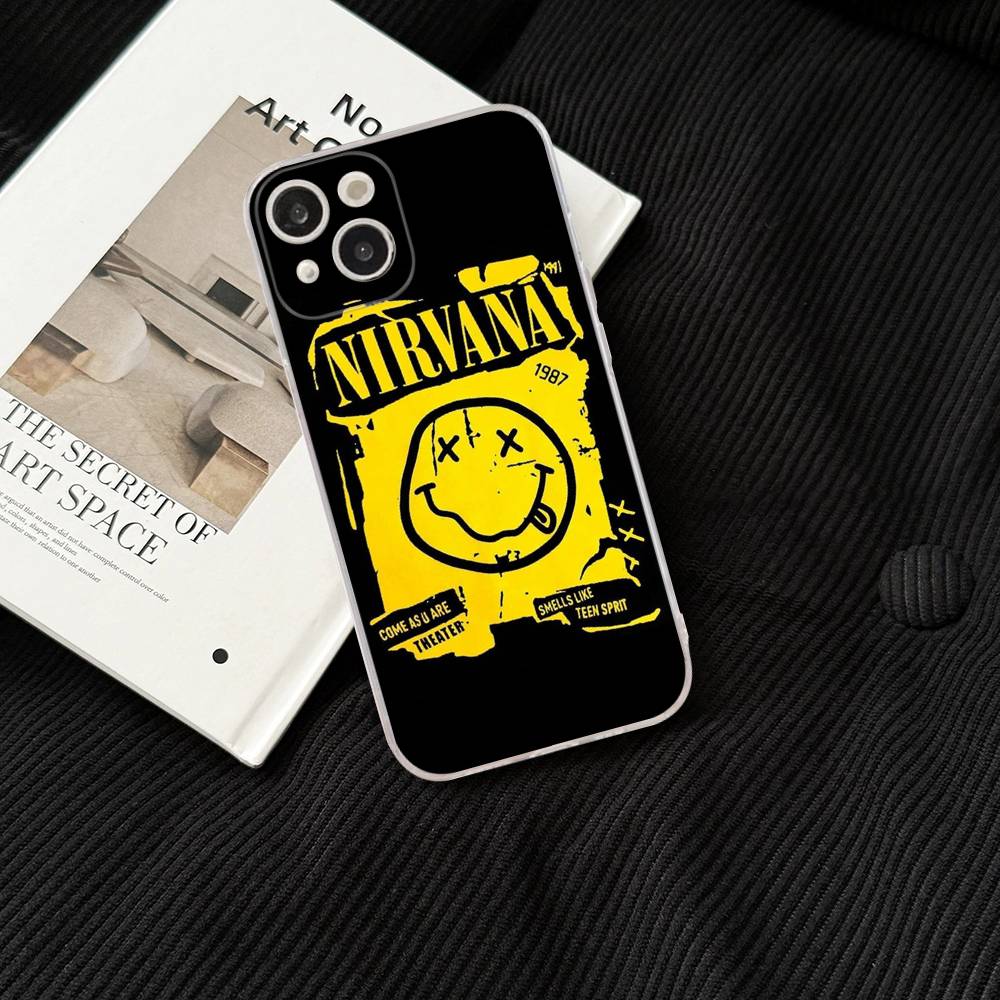 Band Hot N-NirvanaS Phone Case for iPhone 17 16 15 14 13 12 11 Pro Max Plus Soft Cover Personalized DIY