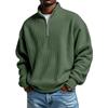 Men's Casual Half Zip Stand Collar Pullover Sweatshirt