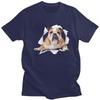 Custom English Bulldog T Shirts Men Pure Cotton Tee Tops Tshirt Fashion Tshirt Clothing