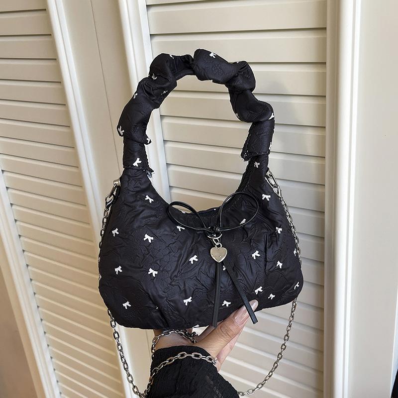 

Korean fashion handbag women s bag 2025 new bow messenger bag versatile parent-child cute children s bag чёрный