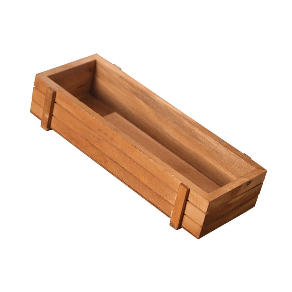 Bærekraftig Naturlig Tre Blomsterpotte Med Luftstrømshull Ideell For Kaktuser Urter Lett å Flytte Hjemmehage Kontordekorasjon