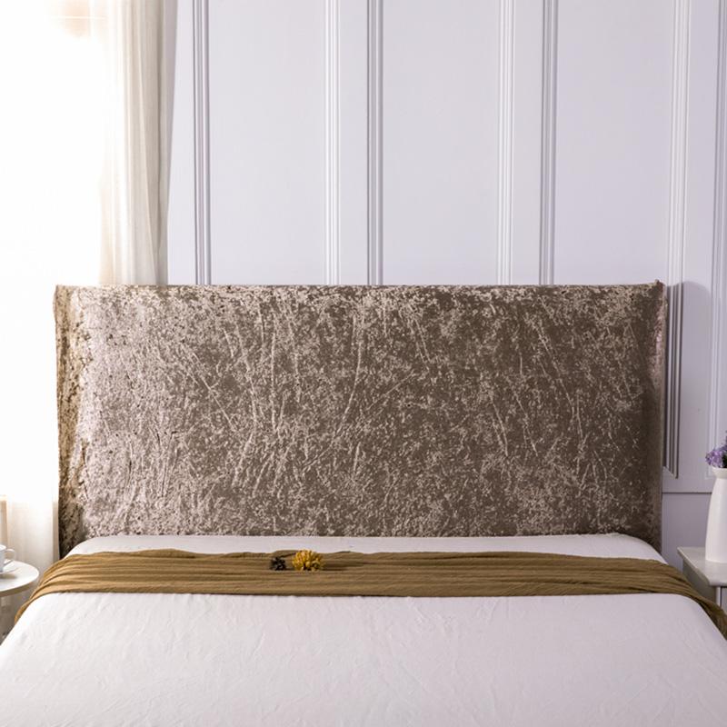 Luxury Elastic All-inclusive Bed Headboard Cover Crushed Velvet Non-Slip Head Board Covers  Bed Back Dust Protector Cover