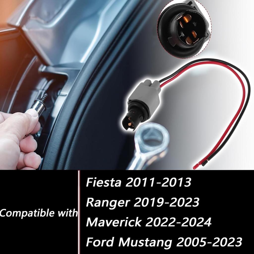 2 Pcs Side Marker Light Park Lamp Bulb Socket Wiring Harness Connector Pigtail Plug for Ford Mustang 2005-2023 Ranger 2019-2023 Maverick 2022-2024