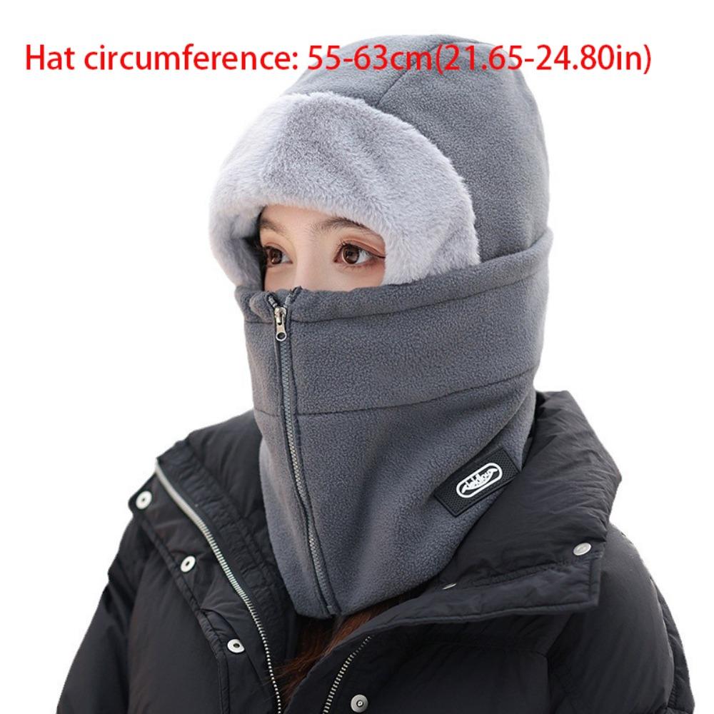 Detachable Women Beanies Cap Winter Warm Ear Protection Cap New Hat Scarf Set  Outdoor