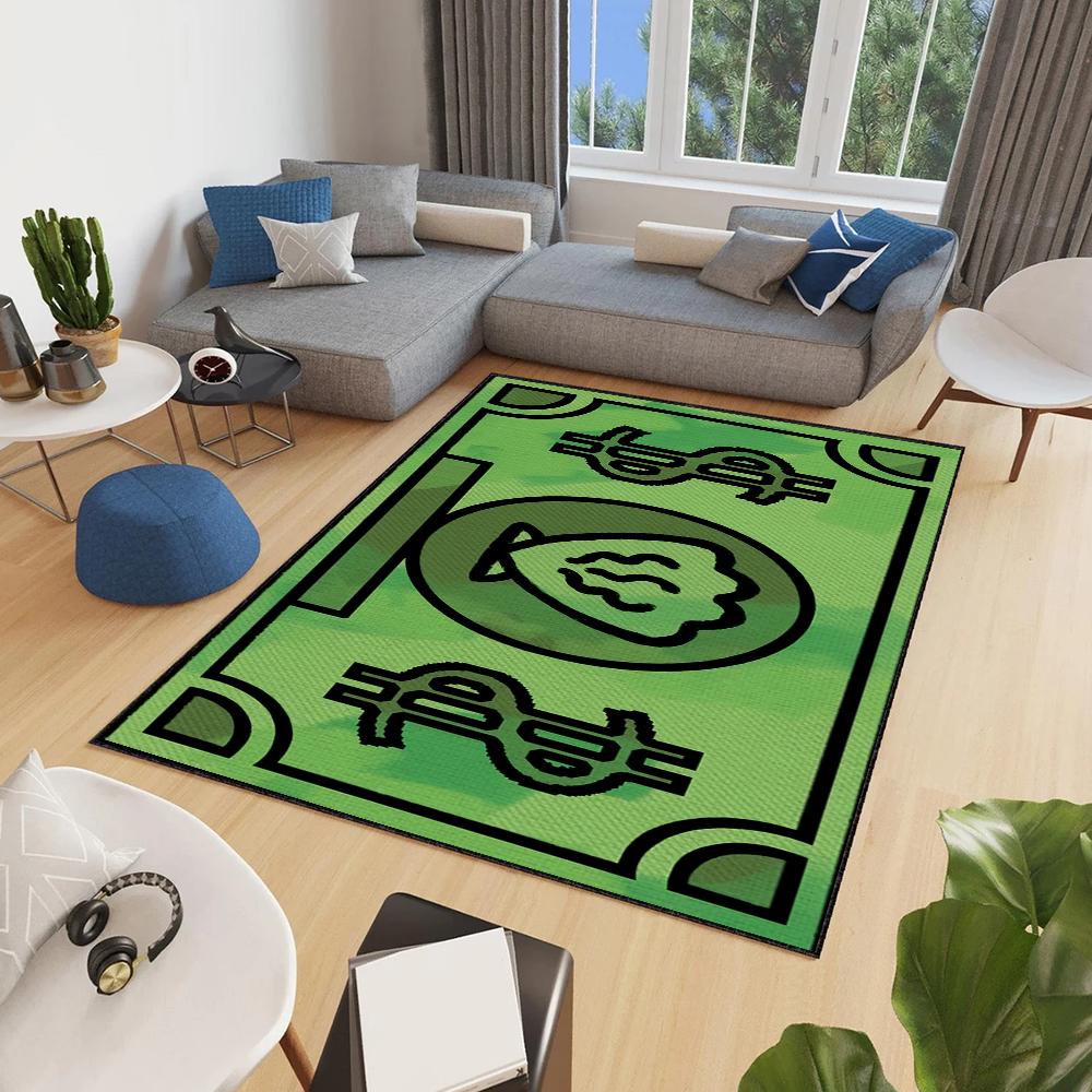 Door Mat Anti-Slip Kitchen Bedroom Coin Funny Art Handmade Tufted Rug Carpet Living S-spongebobs Room Money Entrance Decoration