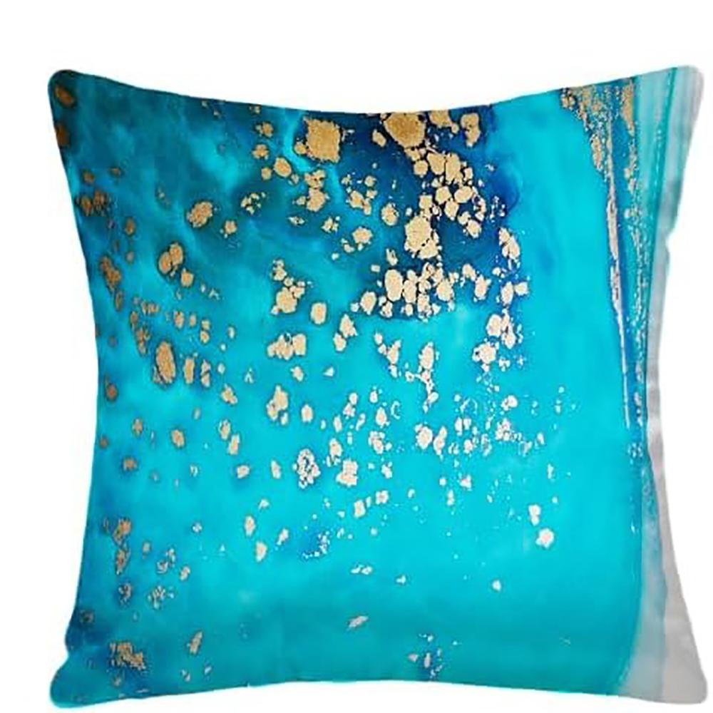 

Синий тон наволочка для подушки чернильного цвета наволочка с молнией для спальни дивана декоративная наволочка 16x16Inch