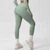 High-Waist Quick-Dry Double-Sided Brushed Yoga Pants for Running and Fitness Moisture-Wicking Athletic Tights
