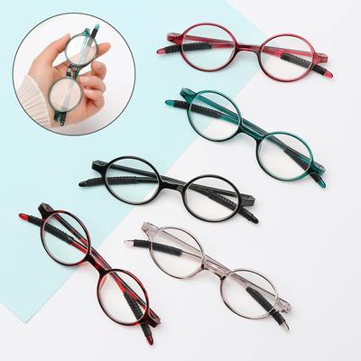 Fashion PC Round Frame Reading Glasses Presbyopic Eyeglasses Far Sight Eyewear Ultralight