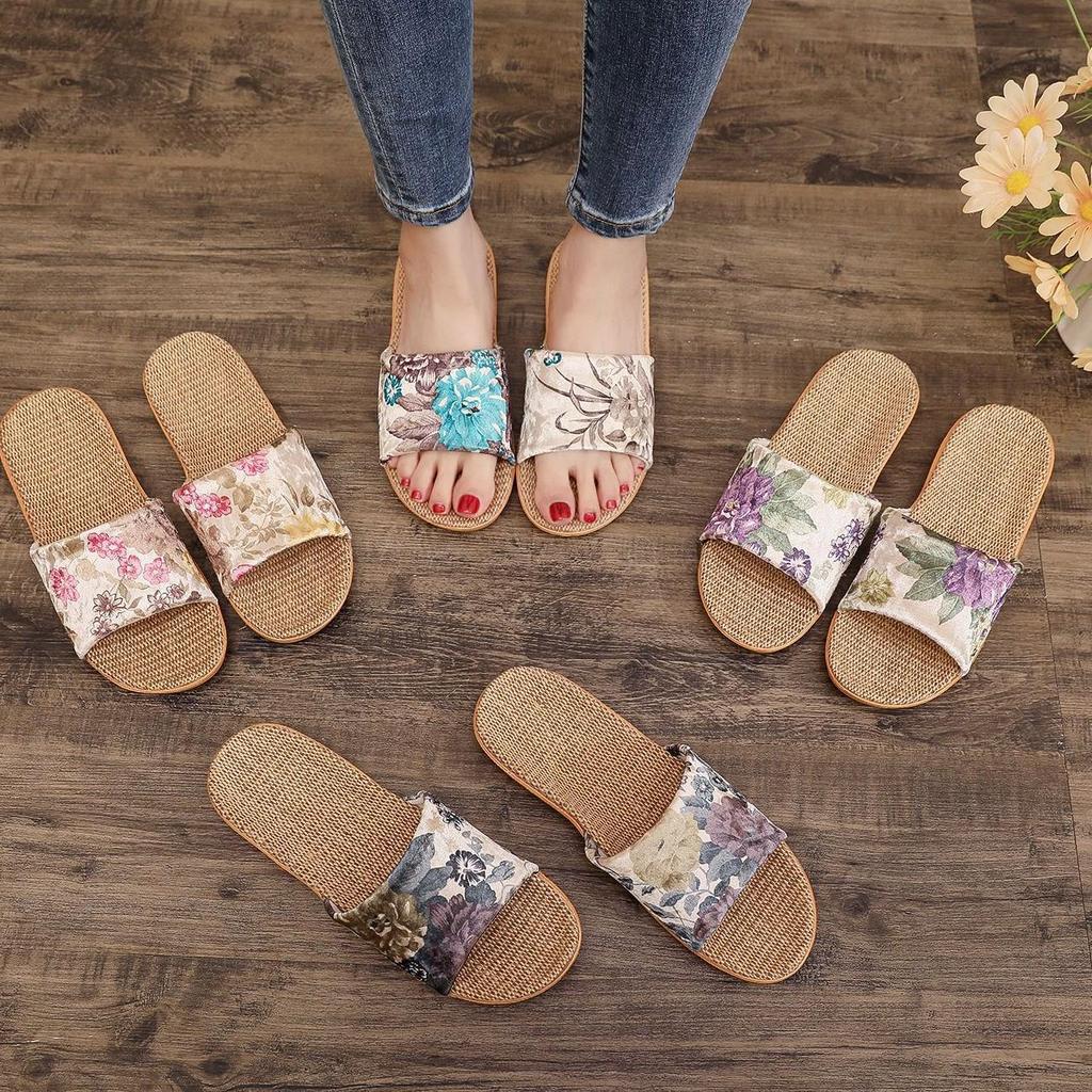 Lightweight Non-slip Indoor Burlap Sandals for Couples