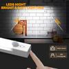 4 Multi Size Magnetic LED Motion Sensor Lights, Rechargeable Cabinet Lights,used for Bedrooms,kitchens,corridors,stairs,wardrobes,garages,bathrooms