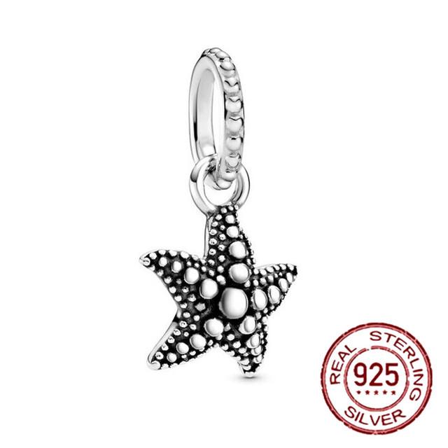 New Ocean Blue Sea Turtle Dangle Bead Fit Original Fashion Charms Silver 925 Bracelet Diy Women Jewelry Summer Collection