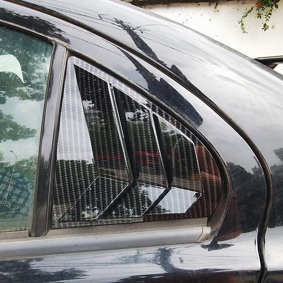 Mitsubishi Lancer EX 09-16 Rear Triangular Window Louvers - Wild Horse Style Exterior Modification.