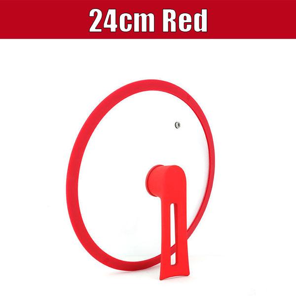 24-32cm Universal Pot Pan Covers Vertical Stand Pot Lids Silicone Replacement Pan Lid Glass Top Cover for Skillet Pot Frying Pan