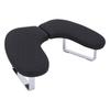 Nail Arm Rest for Nail Tech Detachable U Shape Soft PU Folding Manicure Hand Rest for Salon Home Black