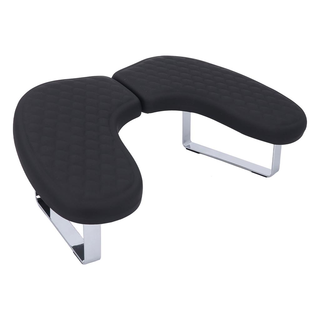 Nail Arm Rest for Nail Tech Detachable U Shape Soft PU Folding Manicure Hand Rest for Salon Home Black