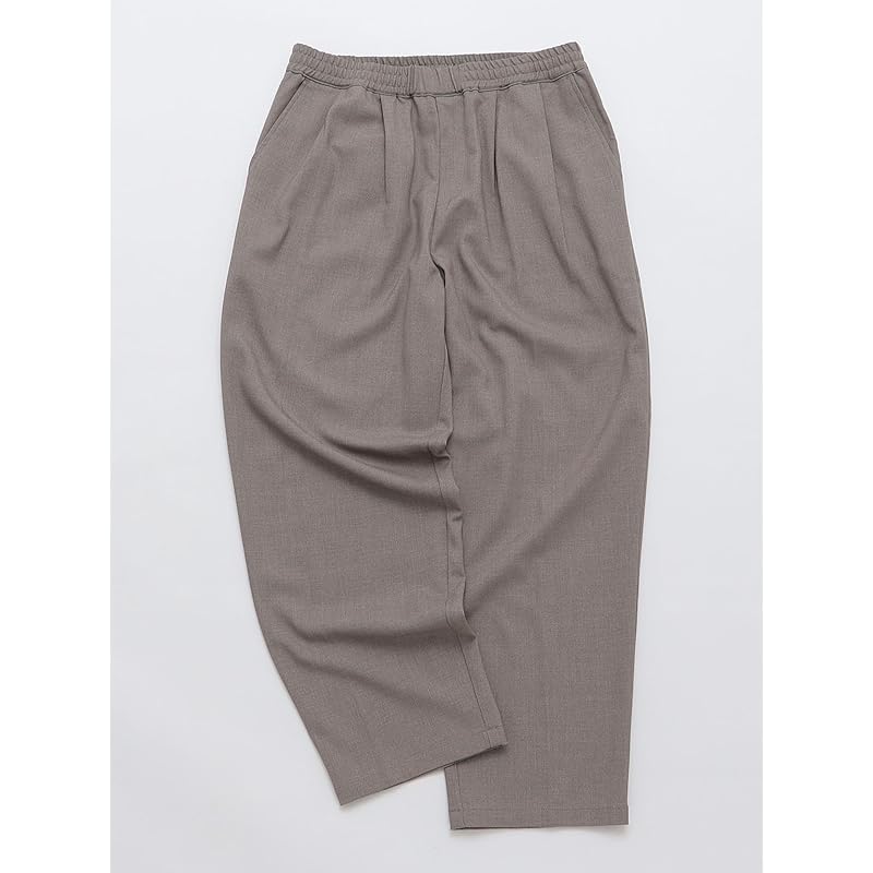 [Ships Colors] Machine washable TR tapered wide trousers Can be set up men's 213130127 beige S