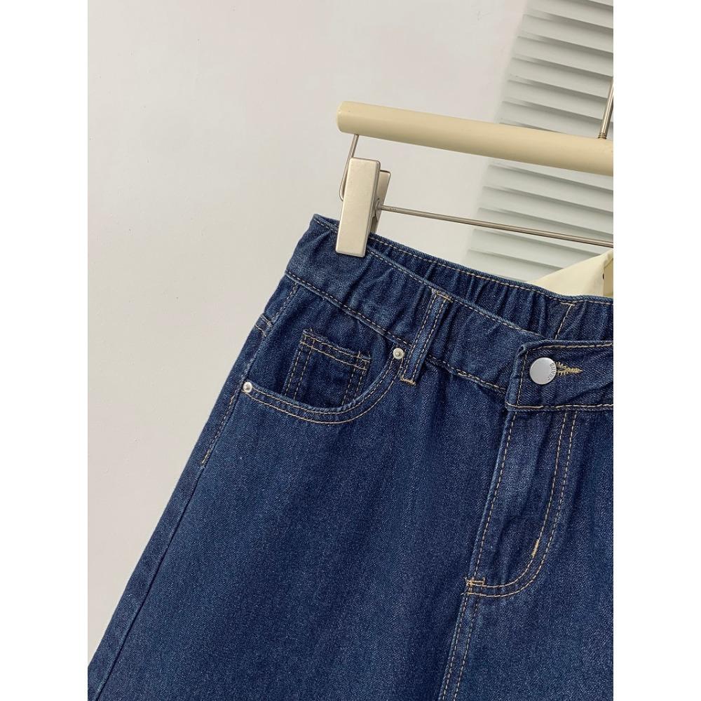 DIMANAF 2025 Neue Sommer Kurze Jeanshosen Damen Basic Casual Denim Haremshose Big Blue Hose