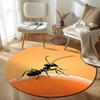 Classic Round Sun Multicolor Floor Rug, Non-Slip Floor Mat for Hallway