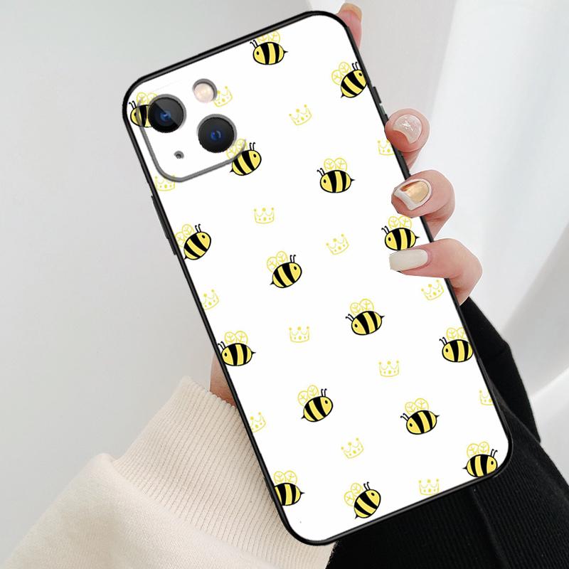 Bee Bumblebee Pattern Phone Case For iPhone 17 Pro Max 14 13 12 11 15 16 Pro Max mini 16 15 Plus 16e 17 Air Cover