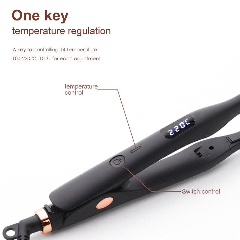 Multi-Functional 3D Ceramic Beard Curler and Hair Straightener with Adjustable Thermostat Control
