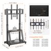 32-100 Inch Tall TV Cart Mobile Floor TV Stand Adjustable Height