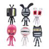 Cute Pvc Siren Head Models 6 Pcs Big Head Siren Tv Hand Ornaments