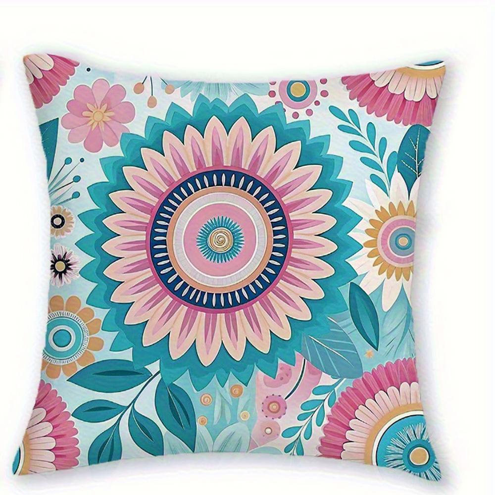 1/4pcs Floral Patterned Pillowcases for Cozy Decor Sofa Cushion Cover Home Bedroom Room Decoration