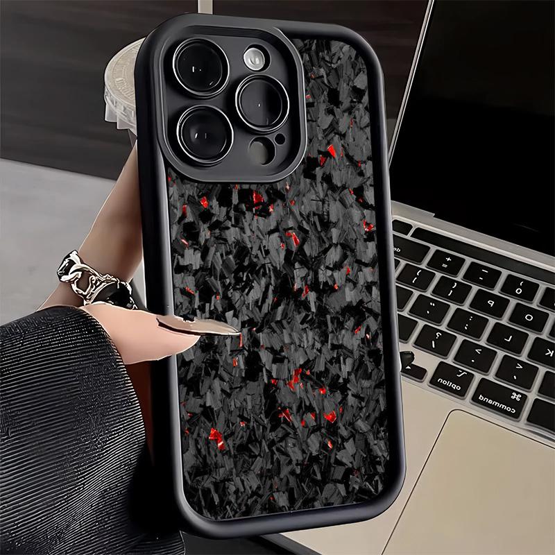 Phone Case for iPhone 17 Air 16E 15 16 Pro Max Carbon Fiber Cool Pattern Cover 14 Plus 13 12 Mini Soft Shell Silicone Fundas