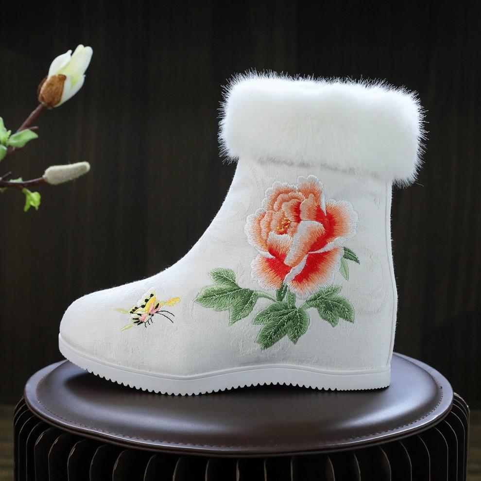 

Зимові теплі ботильйони для жінок. Повсякденні протиковзаючі плюшеві чоботи з флісовою підкладкою та блискавкою збоку. Жіночі короткі чобітки на підкладці зі штучного хутра. 38