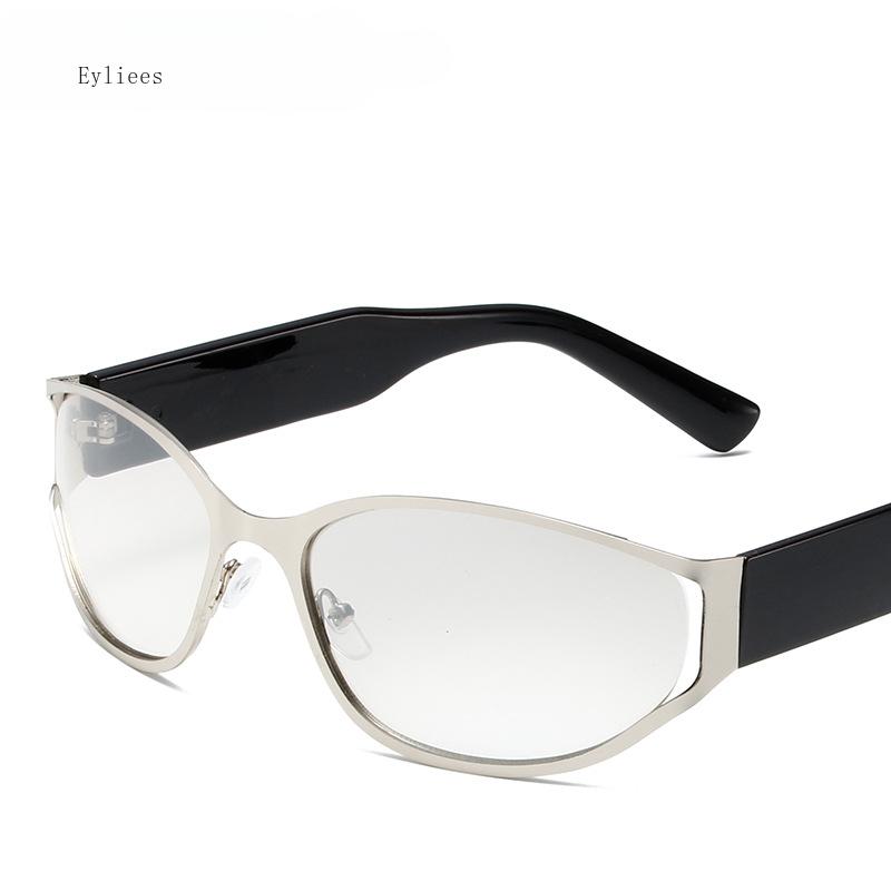 Vintage Oval Punk Sunglasses Female Luxury Design Curved Frames Sun Spectacles Male Fashion Eye Spectacles Shades Goggles UV 400 Protection