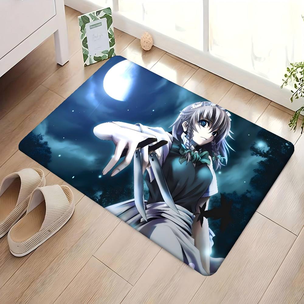 Sakuya Izayoi Cartoon Floor Mat Cheaper Anti-slip Modern Living Room Balcony Printed Bedside Mats