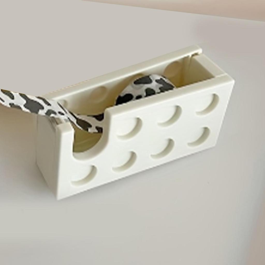 Tape Dispenser Cute Building Block Shape Easy Cutting Desk Tape Holder for School Office Study Room