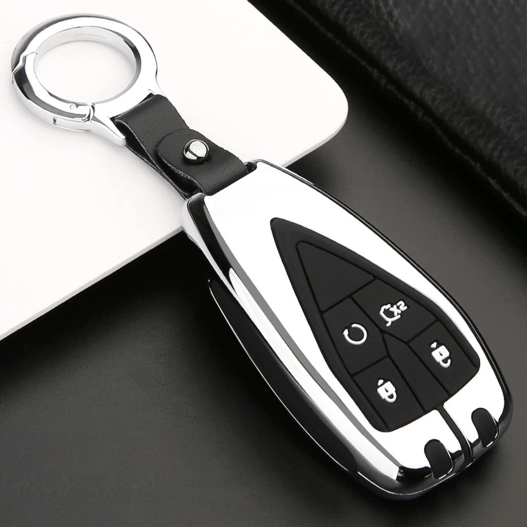 Zinc Alloy+Silicone Car Remote Key Case Cover, for Changan CS35plus CS75 CS55 Plus 2019 2020 Remote Fob Shell