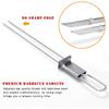 CMYK Barbecue Skewers, 6-Pack 13" Stainless Steel Grilling Skewers with Slider, Reusable Metal BBQ Shish Kabob Skewers Sticks