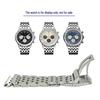 Braun Sieben-Perlen Edelstahl-Uhrenarmband für Avenger, Super Ocean, Aviation Chronograph Herrenuhr, 22/24mm Kettenzubehör
