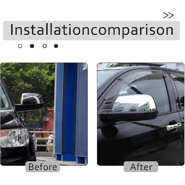 Für Toyota Tundra 2007-2021/Sequoia 2008-2020 Außenrückspiegelabdeckung Zierleisten Zubehör,Rückspiegel Schutzabdeckungen Tür Seitenleisten