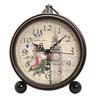 1 Piece Retro Metal Base Clock, American Creative Clock; Personalized and Minimalist Pointer Clock; Room and Home Decoration Use