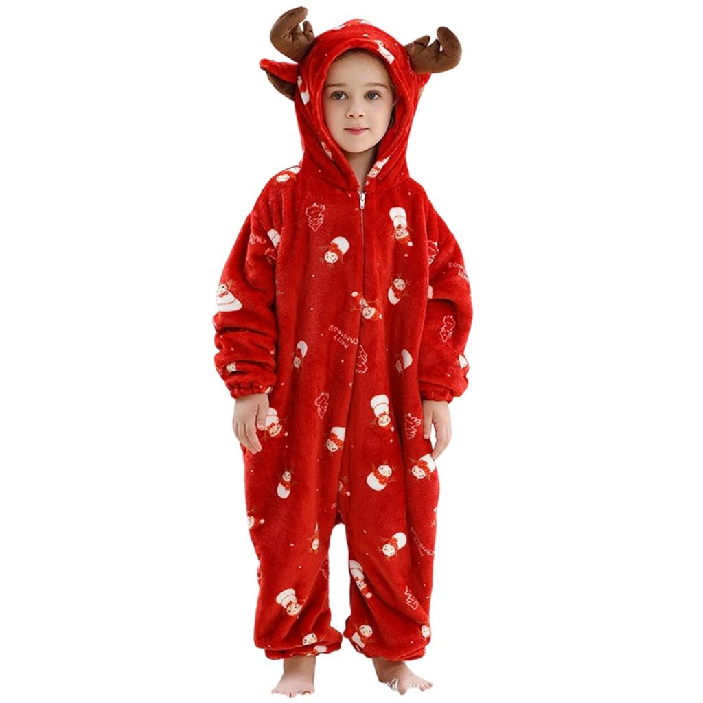 Tuta Calda in Flanella con Design Animale per Bambini Piccoli, Maschi e Femmine