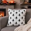 Fuzzy Ghost Throw Pillow Cover Halloween Cushion Cover, 18x18 Inch Covers Washable Plush Case for Sofa Couch Home Holiday Decor Accent Pieces