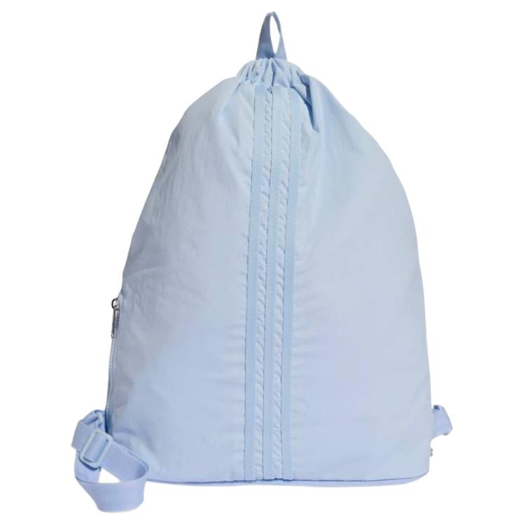 adidas Originals Everyday Icons 19.5L Iconic Three Stripes Embossed Trefoil Pattern Lightweight Durable Nylon Backpack Women Backpack Blue KE3540