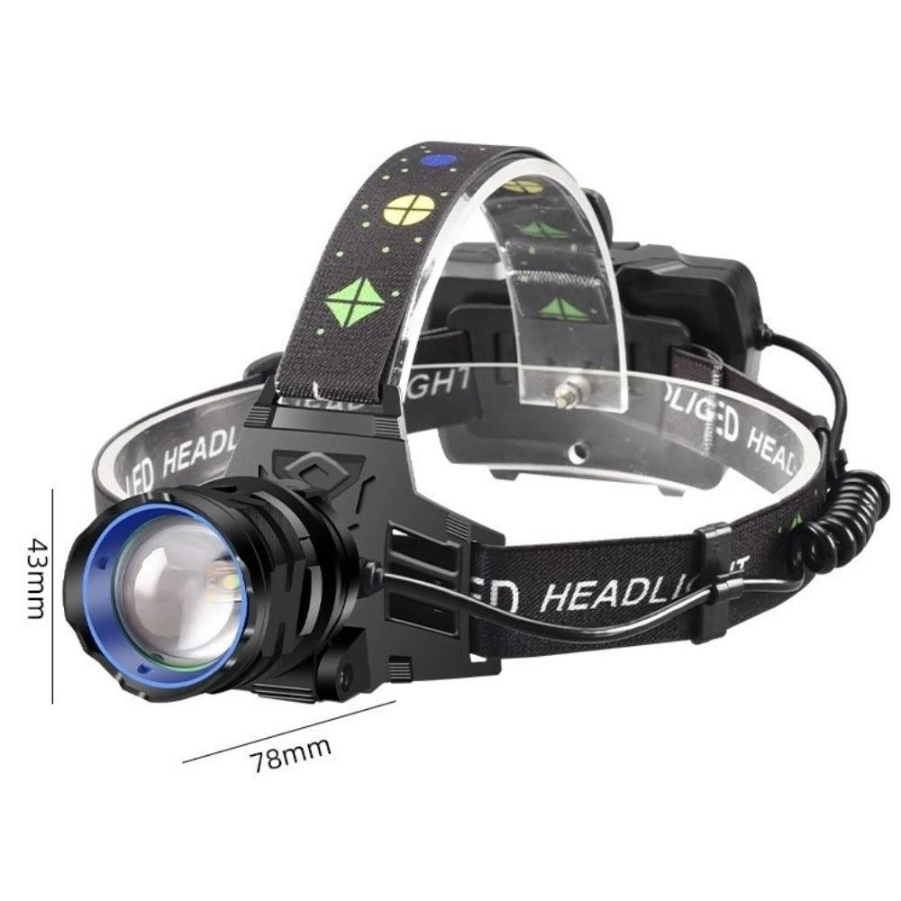 Adjustable 30W LED Headlamp White Light Powerful Flashlight Powerful Flashlight Headlamp Lighting Camping
