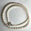 Used Certificate of authenticity included  Akoya Pearl Pearl necklace 3.3-6.9mm Gradient Necklace Silver Engraved Pearl Pearl