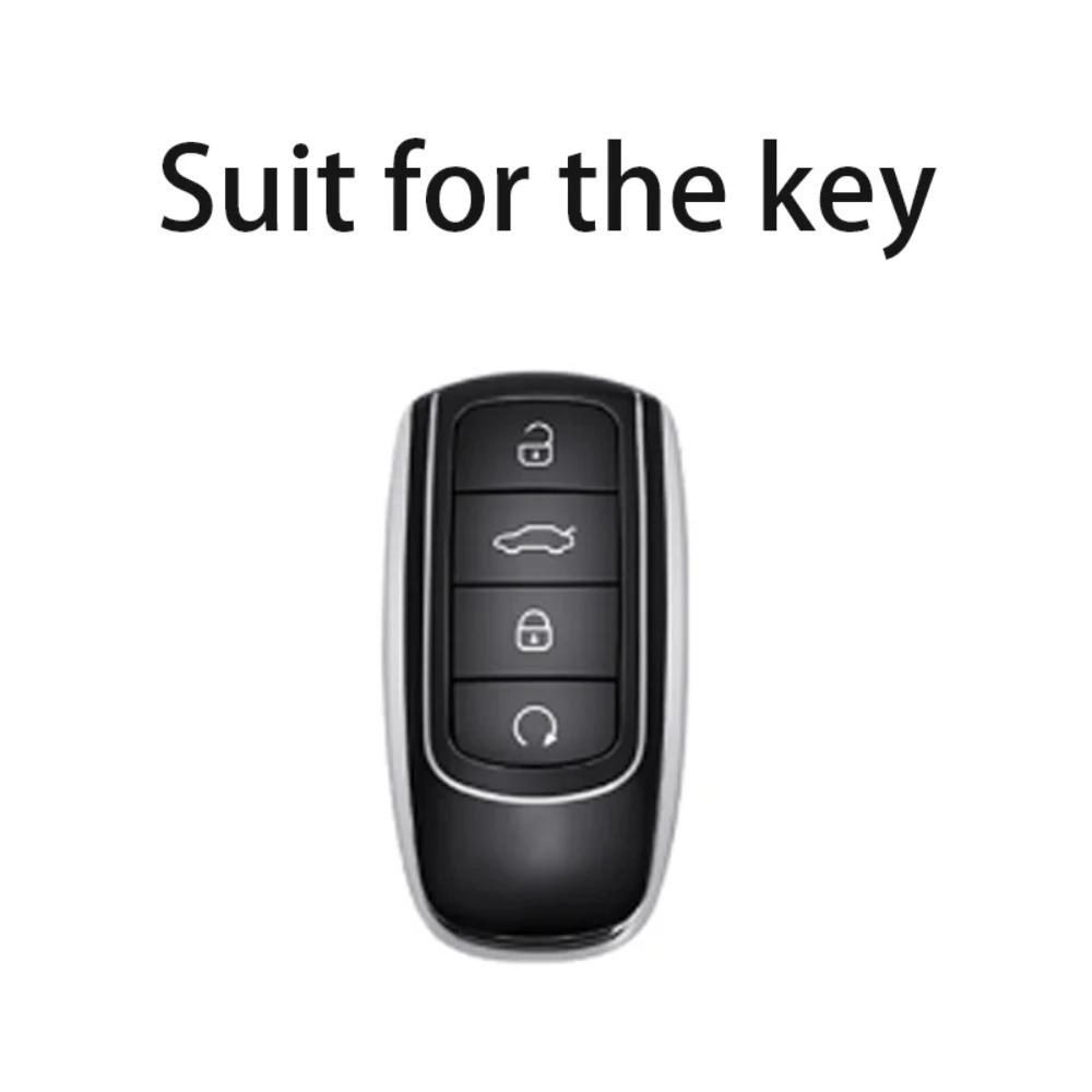Titanově šedá pro Chery Tiggo 8 Pro Tiggo 8plus Nové 5 Plus 7pro Chery Tiggo 7 Pro Max Omoda C5 Pouzdro na klíče od auta Kryt Chránič Klíčenka