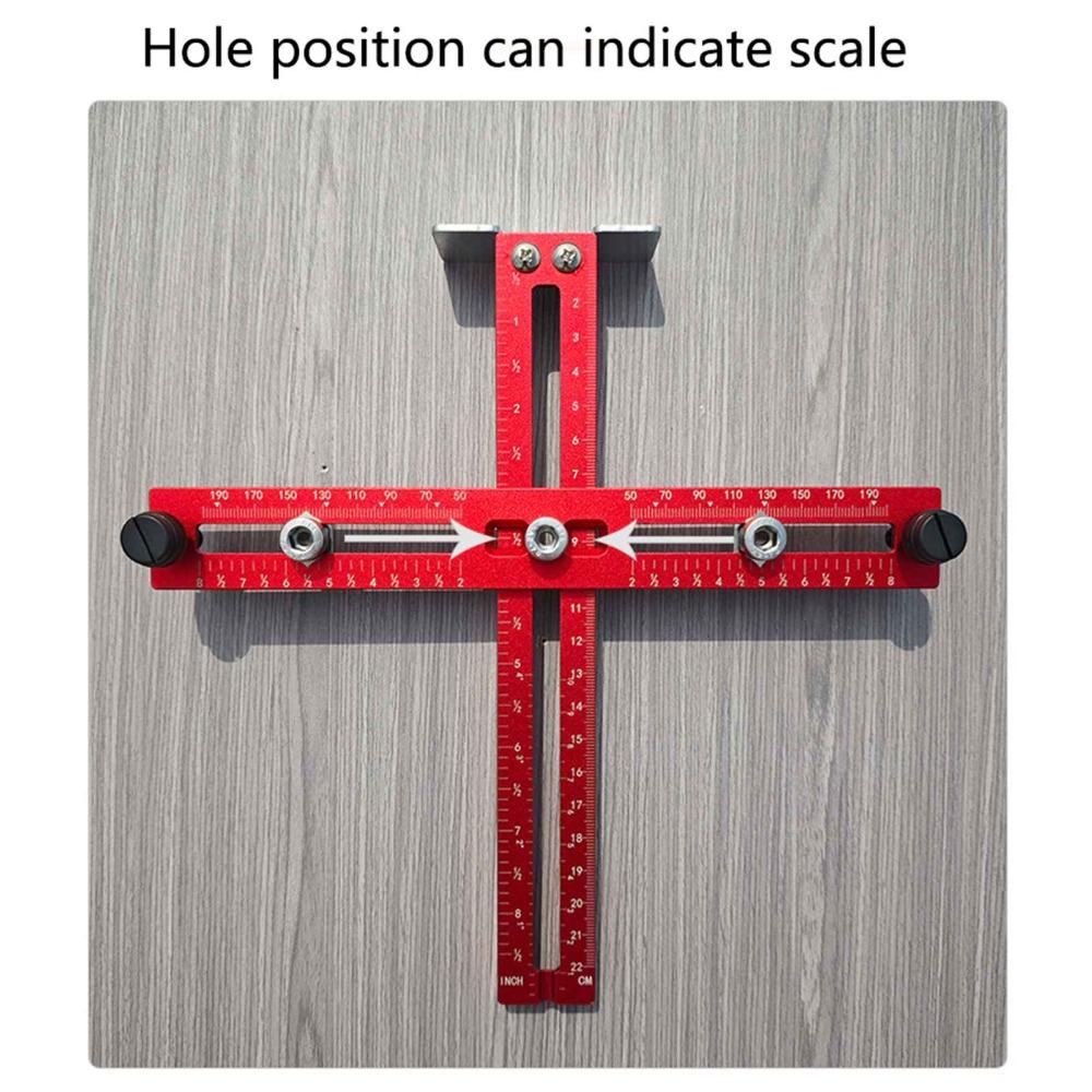Aluminium Alloy Cabinet Hardware Jig Adjustable Self Centering Adjustable Template Drill Guide for Cabinet Hardware Installation